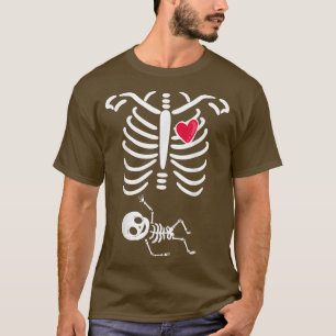 Halloween Gravid Costumes Pregnant Skeleton 379 T Shirt