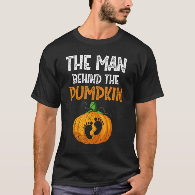Halloween-Gravid För manar förväntar sig Pumpkin C T Shirt (Framsida)