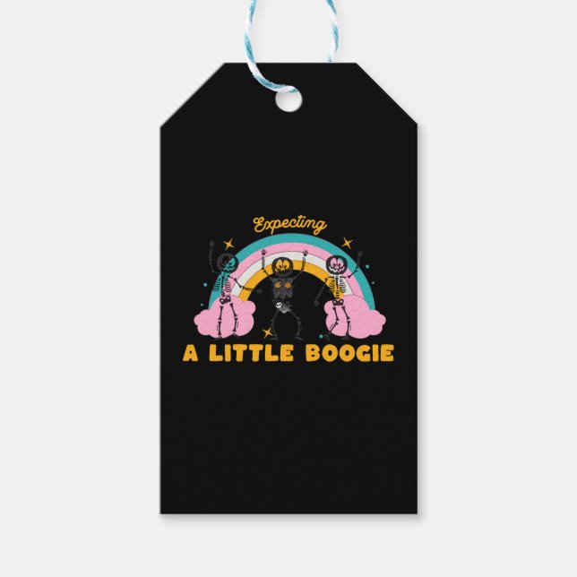 halloween gravid-skjorta, moderskap halloween presentetikett (Framsidan)