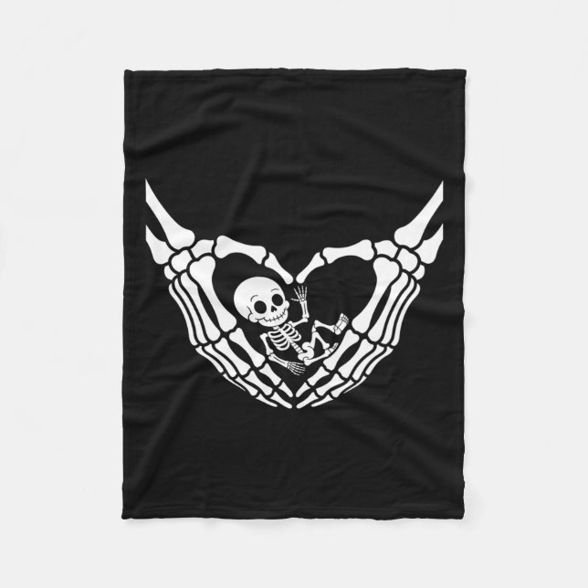 Halloween-gravida Baby Skeleton-talessäsong ny Fleecefilt (Framsidan)