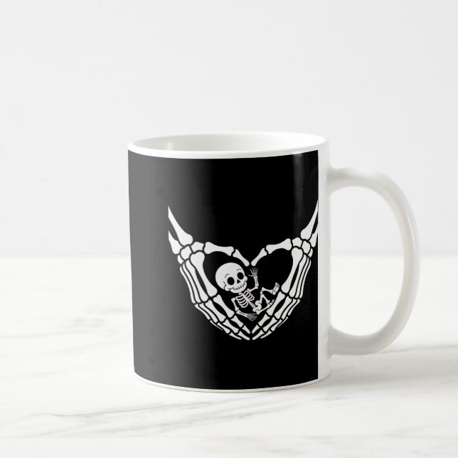 Halloween-gravida Baby Skeleton-talessäsong ny Kaffemugg (Höger)