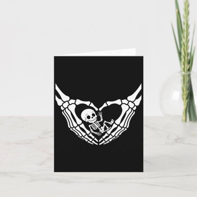 Halloween-gravida Baby Skeleton-talessäsong ny Kort (Framsida)