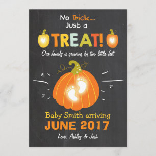 Halloween-gravidens meddelande Bus eller godis