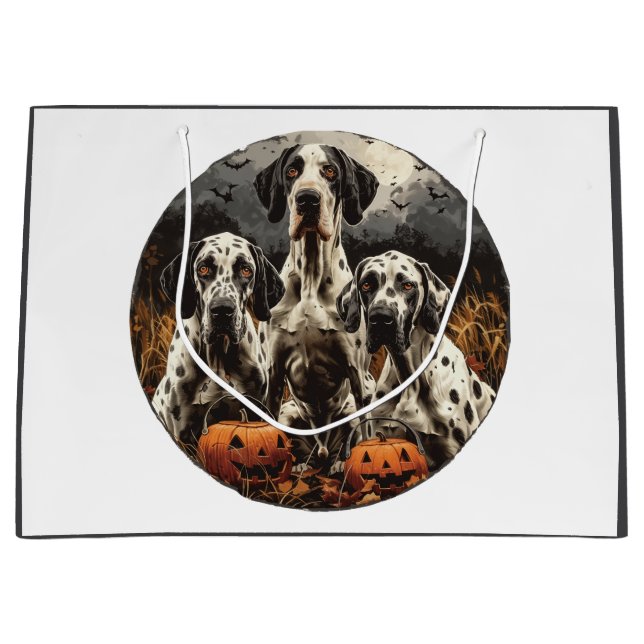 Halloween Great dane Hundar Jack o lantern (Framsidan)