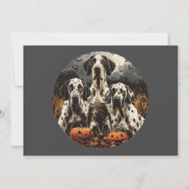 Halloween Great dane Hundar Jack o lantern Inbjudningar