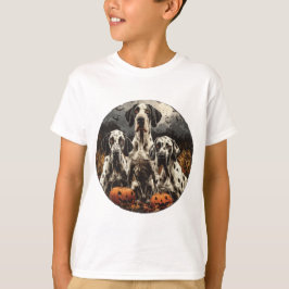 Halloween Great dane Hundar Jack o lantern T Shirt