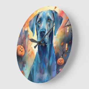 Halloween Great dane med påssjuka Stor Klocka