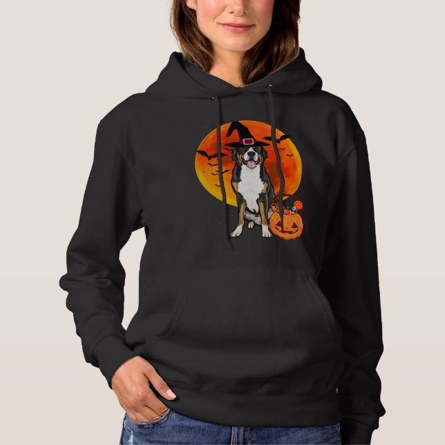 Halloween Greater Swiss Mountain Dog Jack O Lanter T Shirt (Framsida)