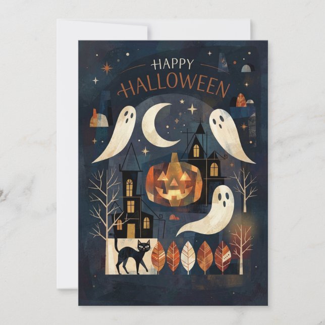 Halloween Greeting Card Kort (Framsida)