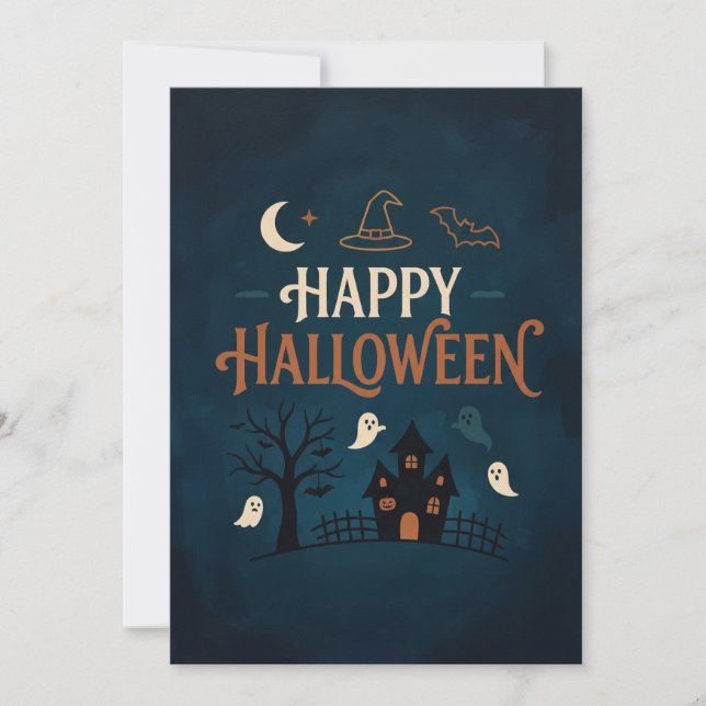 Halloween Greeting Card Kort (Framsida)