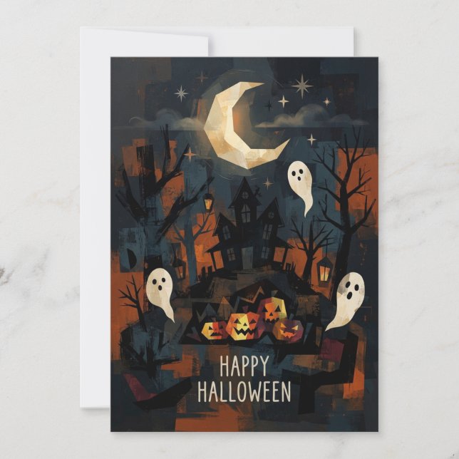 Halloween Greeting Card Kort (Framsida)