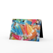 HALLOWEEN GREETING CARD L@@K vax flaskor vax candy