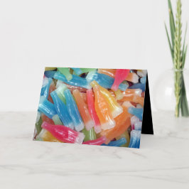 HALLOWEEN GREETING CARD L@@K vax flaskor vax candy Kort