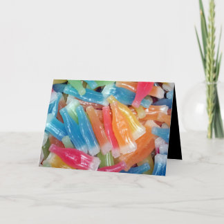 HALLOWEEN GREETING CARD L@@K vax flaskor vax candy Kort