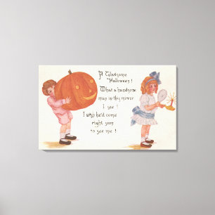 Halloween GreetingA Gladsome Halloween Canvastryck