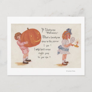 Halloween GreetingA Gladsome Halloween Vykort
