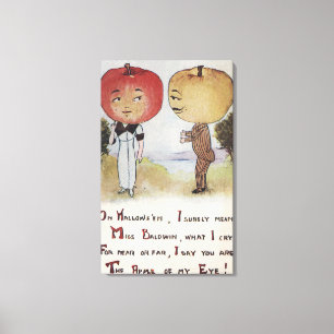 Halloween GreetingApple-huvuden Canvastryck