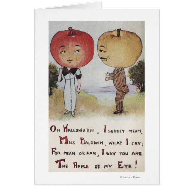 Halloween GreetingApple-huvuden Hälsningskort (Framsidan)