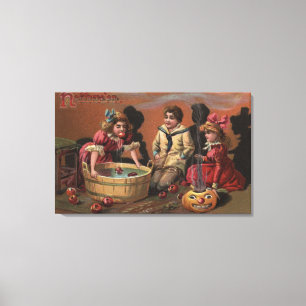 Halloween GreetingBobbing för äpplen #2 Canvastryck