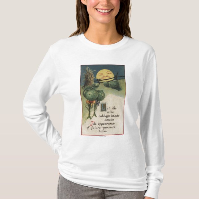 Halloween GreetingCabbage Anthropomorphism Tee Shirt (Framsida)
