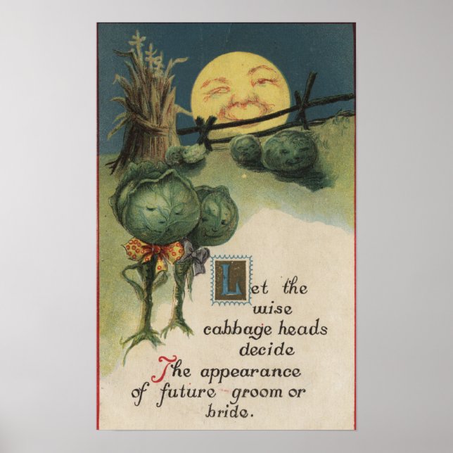 Halloween GreetingCabbage Antropomorfism Poster (Framsidan)