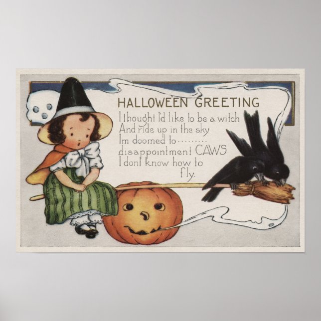 Halloween GreetingCrows Poster (Framsidan)