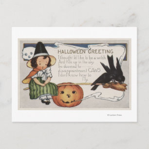 Halloween GreetingCrows Vykort