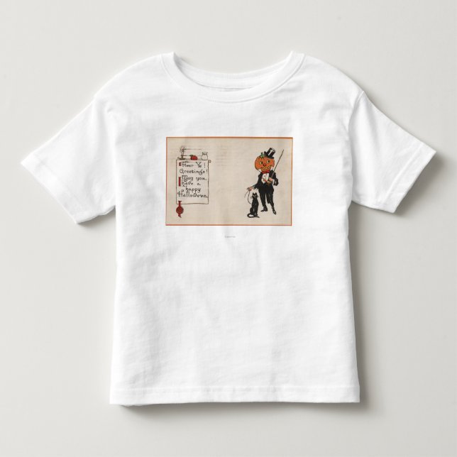 Halloween GreetingJack-NOLLA-Lykta i Tux Tee (Framsida)