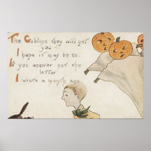 Halloween GreetingJack-NOLLA-Lykta spöken Poster