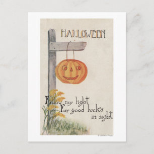 Halloween GreetingJack-O-Lantern på Post Vykort