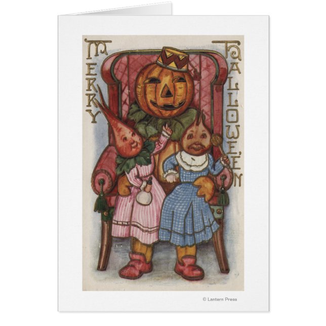 Halloween GreetingTurnip-huvuden Hälsningskort (Framsidan)