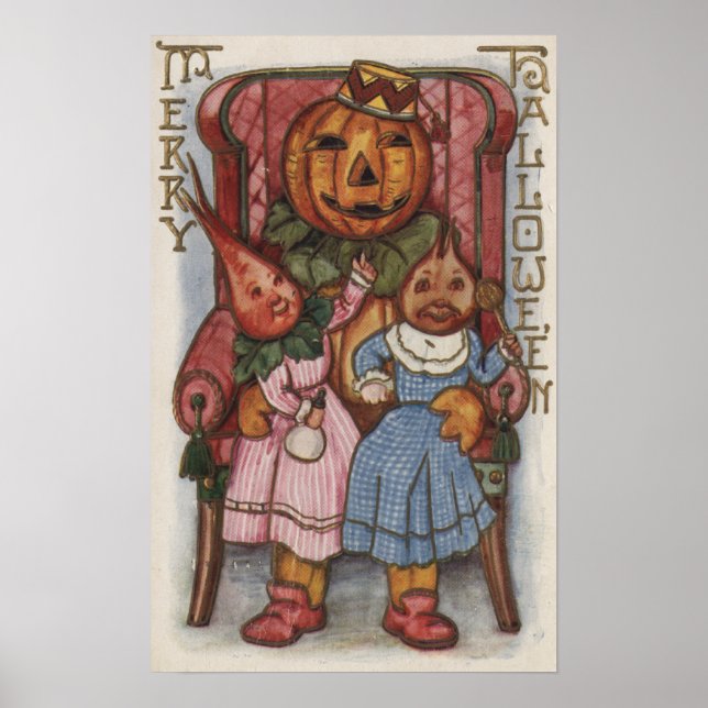 Halloween GreetingTurnip-huvuden Poster (Framsidan)
