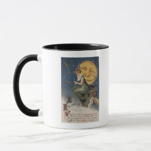 Halloween GreetingWitch in Flight Mugg