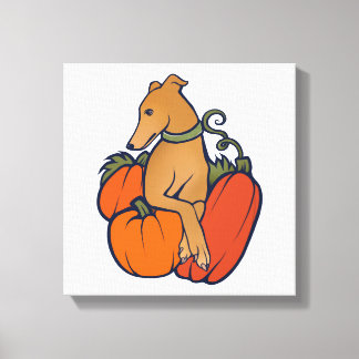 halloween greyhound canvastryck