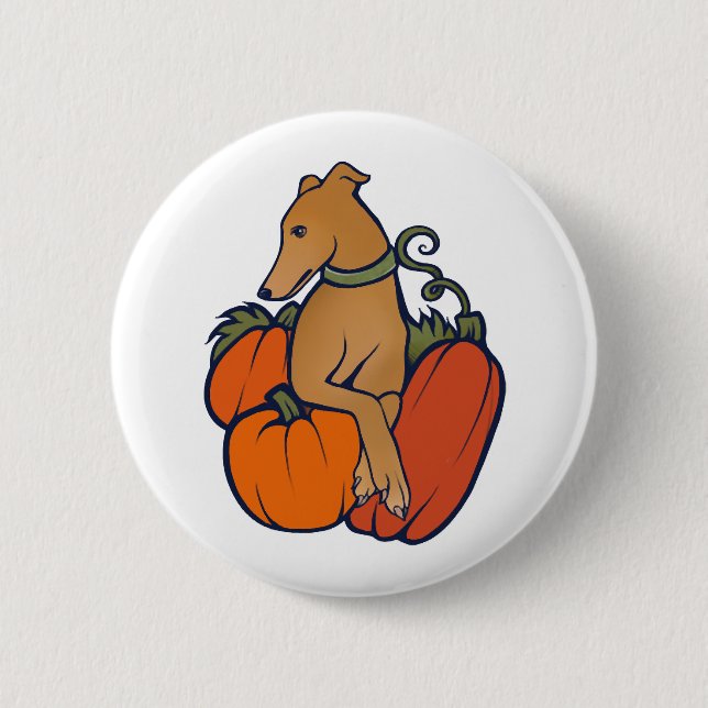 halloween greyhound knapp (Framsida)