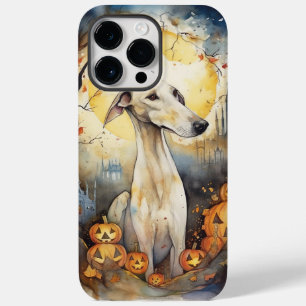 Halloween Greyhound med pumpor Scary