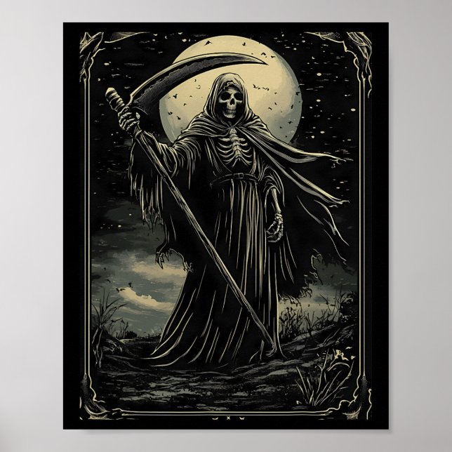 Halloween Grim Reaper Goth Poster (Framsidan)
