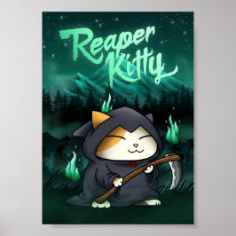 Halloween Grim Reaper Kattunge Poster