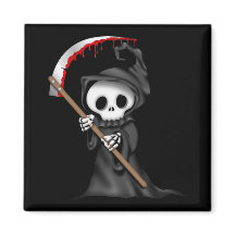 HALLOWEEN Grim Reaper Locker Magnets, kylskåp