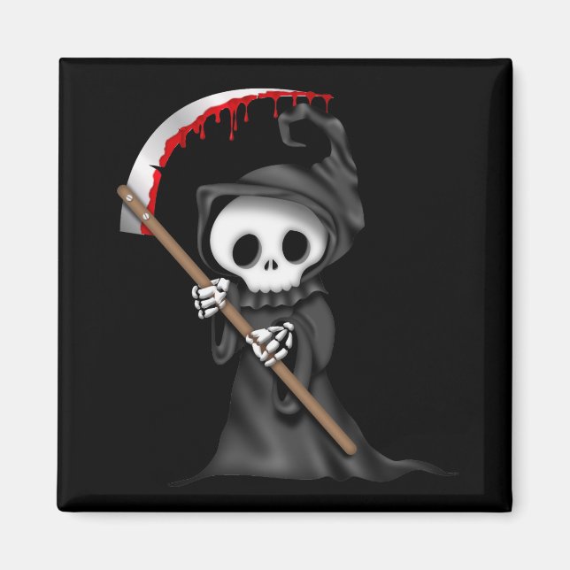 HALLOWEEN Grim Reaper Locker Magnets, kylskåp Magnet (Framsidan)