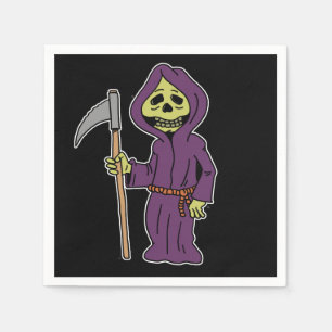 Halloween Grim Reaper Tecknad Napkins Pappersservett