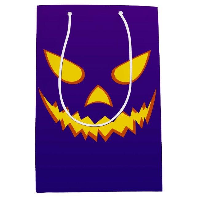 Halloween Grinning Ansikte Jack o lantern Pumpkin (Framsidan)