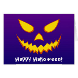 Halloween Grinning Ansikte Jack o lantern Pumpkin Hälsningskort