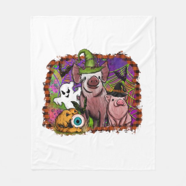 Halloween Grisar Fleecefilt (Framsidan)
