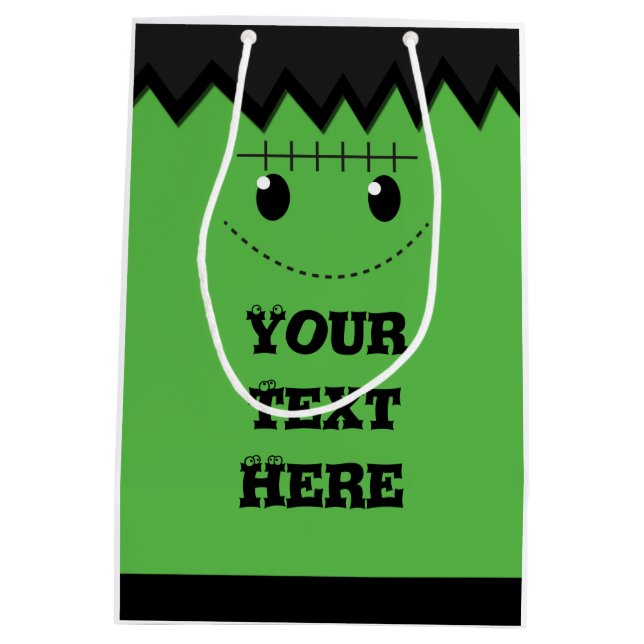 Halloween Grönt Frankenstein Cute Personlig Bag (Baksidan)