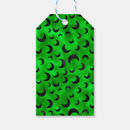 HALLOWEEN GRÖNT MED BLACK HALF MÅNE PRESENTETIKETT