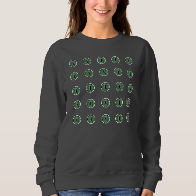 Halloween Grönt Polka Dot Öga T Shirt (Framsida)