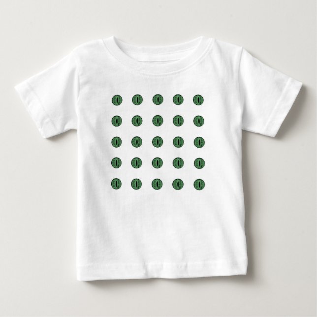 Halloween Grönt Polka Dot Öga T Shirt (Framsida)
