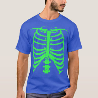 Halloween Grönt Skeleton Bones T Shirt