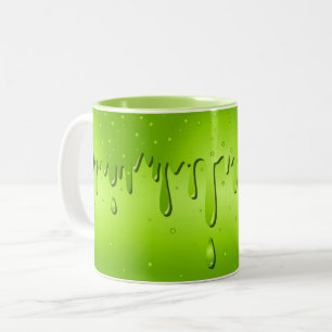 Halloween Grönt Slime Två-Tonad Mugg
